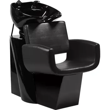 Kadeřnické křeslo Kadeřnický mycí box Mataro - černý