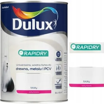univerzální barva Dulux Rapidry Rychleschnoucí barva na dřevo a kov BÍLÁ SATÉNOVÁ 1L