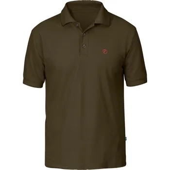 Pánské tričko tričko pánské FJÄLLRÄVEN Crowley Pique Shirt M Dark Olive - XXXL