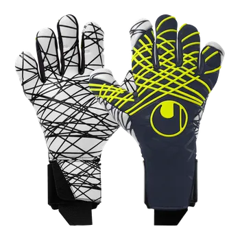 Brankářské rukavice Uhlsport Prediction Ultragrip SC tmavě modrá/žlutá/bílá UK 8