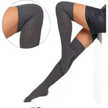 Dámské punčochy Nadkolenky Hanka 80 DEN - šedá