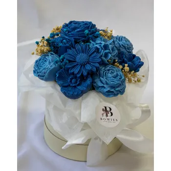 umělá květina Mýdlová kytice Borůvka