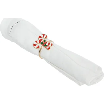 Vánoční dekorace Atmosphera Vánoční kroužky na ubrousky, kovové, 2 kusy