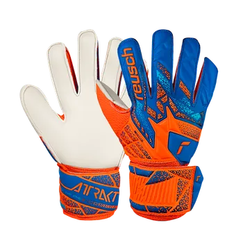 Brankářské rukavice Reusch Attrakt Solid oranžová/modrá UK 7