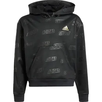 Dámská mikina ADIDAS Mikina Brand Love Gold Debossed Kids 7 LET ČERNÁ|ŽLUTÁ
