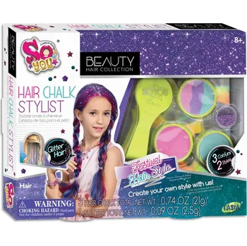 TASIA - Barevné křídy na vlasy s třpytkami