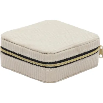 Šperkovnice Home Styling Collection Šperkovnice, manšestr, 12 x 12 x 5 cm, šedá