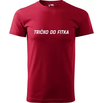 Pánské tričko Sablio Tričko s potiskem Tričko do fitka - červené 5XL
