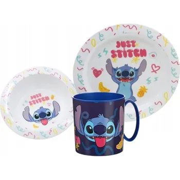 Party nádobí Sada plastového nádobí s hrnkem Stitch