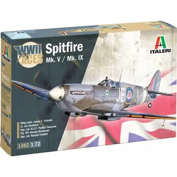 Plastikový model Italeri Model Kit letadlo 1482 - Spitfire Mk.V / Mk.IX Aces (1:72)