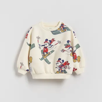 Chlapecká mikina Reserved - Mikina Mickey Mouse - krémová - 164HH-01X - 164HH-01X-86