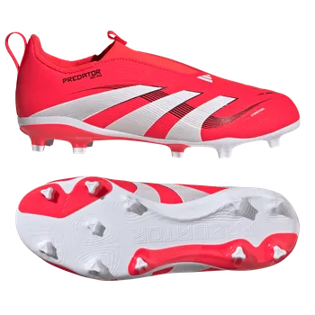 Kopačky Adidas Predator League Laceless FG/MG červená/bílá/červená EUR 33