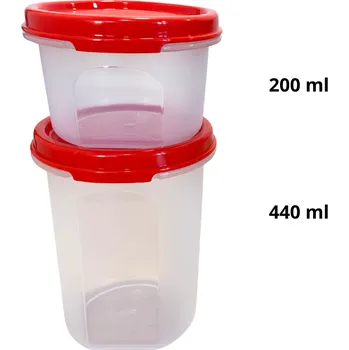 Nádobí Tupperware Dóza Štaflík - červené (více variant) Velikost: set 440 + 200 ml