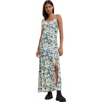 Dámské šaty Dlouhé letní šaty Urban Classics s tropickým celoplošným potiskem Barva: tropické květiny, Velikost: XXL