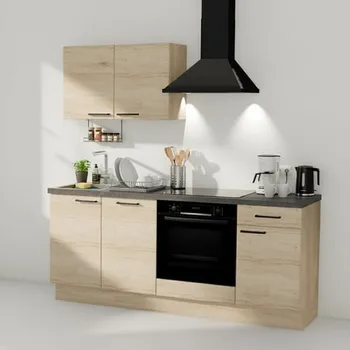 Kuchyňská linka Kuchyňská linka Naturel 195x60x91 cm dub San Remo levá