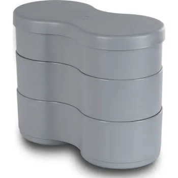 PRACTIC Skladácí nádoba na občerstvení 17 x 13 x 16 cm, šedá