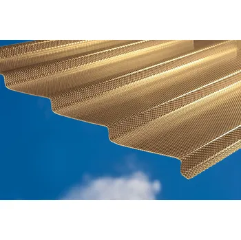 Průsvitná krytina LANIT PLAST Polykarbonátový vlnitý panel MARLON CSE DIAMOND Z-TOP s šestihrannou strukturou 0,954 x 4 m bronz