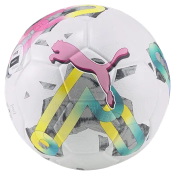 Fotbalový míč Puma Orbita 3 TB FQ bílá/světle modrá/černá/žlutá UK 5