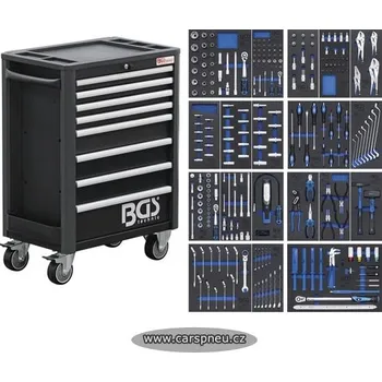Dílenský vozík s nářadím | Profi Exclusive | 8 zásuvek | 259 ks nářadí (BGS Technic, 4114)