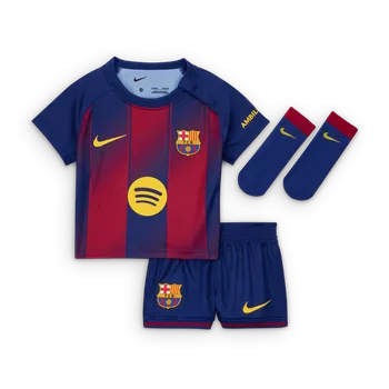 Fotbal Nike FC Barcelona domácí 2025/2026 tmavě modrá/vínová UK 18/24 měsíců
