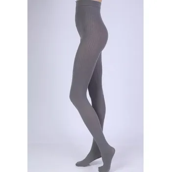 Dámské punčochy Vroubkované punčocháče Agáta plus 120 DEN - 4 (L) / šedá