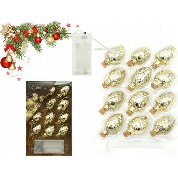 Vánoční dekorace Světelný řetěz CBD 120 cm na baterie, žlutý