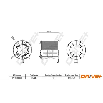 Vzduchový filtr Vzduchový filtr DRIVE+ DP1110.10.0259