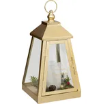 Atmosphera Kovová lucerna se svíčkou LED, 32 x 17 cm, zlatý