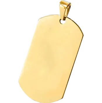 Přívěsek Přívěsek s gravírováním - Vojenská známka Rozměr: Extra velká zlatá