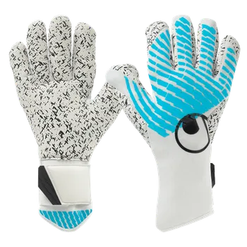 Fotbal Uhlsport FM Cybertec Supergrip+ Finger Surround tmavě modrá/žlutá/bílá UK 10,5