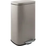 Spirella pedálový odpadkový koš AKIRA matná šedo-hnědá ocel soft-close 50 L 10.21571