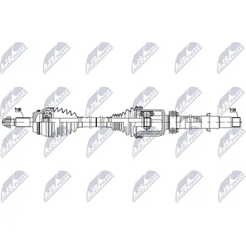Hřídel nápravy Hnací hřídel NTY NPW-TY-253