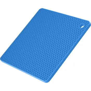 Chňapka Kochblume Silikonová podložka plástev-čtvercová Barva: Modrá