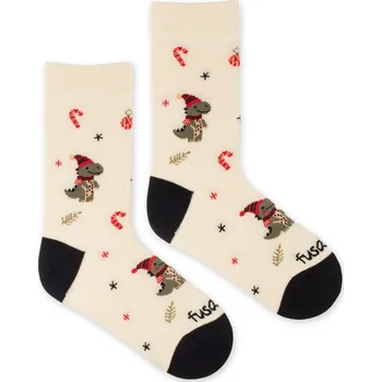 Dámské ponožky Dětské ponožky Dinosaurus vánoční XS (19-22)