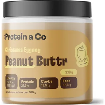 Protein a Co Protein & Co. Christmas Eggnog Arašídový krém s příchutí vaječného likéru 330 g