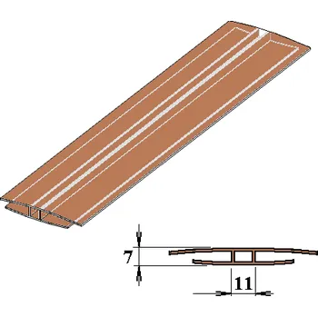 Průsvitná krytina LANIT PLAST H-profil pro polykarbonátové desky 6 mm polykarbonátový 7 m bronz