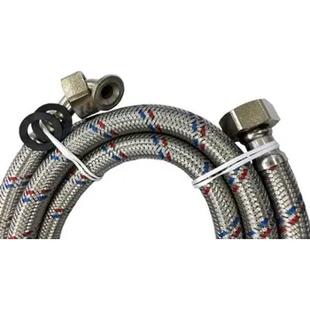 Tlaková flexi hadička s kolenem k pračce FF 3/4" x 3/4" 150cm, PN10, 100°C PS1925.150