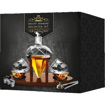 Sklenice Luxusní sada: Karafa "Diamond" + příslušenství MIKAMAX