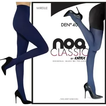 Dámské punčochy Dámské punčocháče Mireille NOQ 40 DEN - 4 (L) / navy blue (námořnícká modrá)