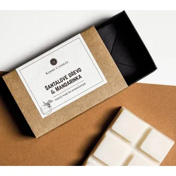 Svíčka Vonný vosk - Santalové dřevo & Mandarinka