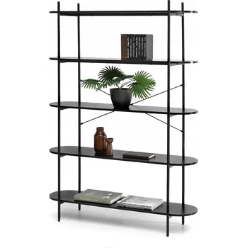 Knihovna Regál Mebel-Partner 120 x 174,5 x 35 cm černý