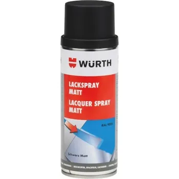 Barva ve spreji Würth 0893329005 Lak ve spreji, matný, černý 400ml