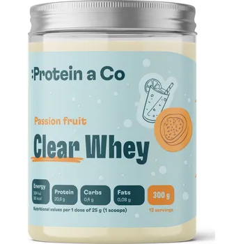 Protein Protein a Co ProteinaCo Clear Whey Protein Isolate - 300 g Příchuť: Passion fruit