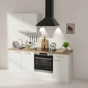 Kuchyňská linka Kuchyňská linka Naturel 195x60x91 cm písek mat levá