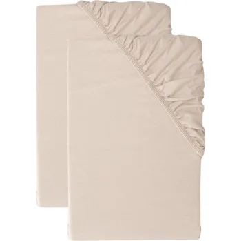 Prostěradlo LIVARNO® Sada napínacích prostěradel z jemného flanelu, 90-100 x 200 cm, béžová, 2dílná