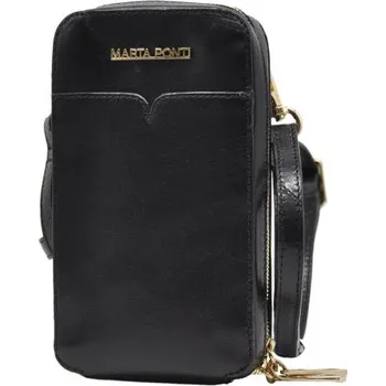 Kabelka Marta Ponti malá kožená kabelka černá 8106217 PRETO
