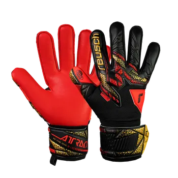 Brankářské rukavice Reusch Attrakt Silver černá/zlatá/červená UK 8,5