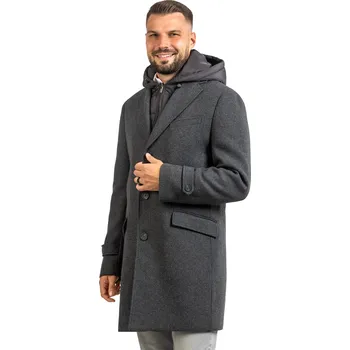Pánský zimní kabát FERATT Pánský kabát MONTI 25 šedý Velikost: 48