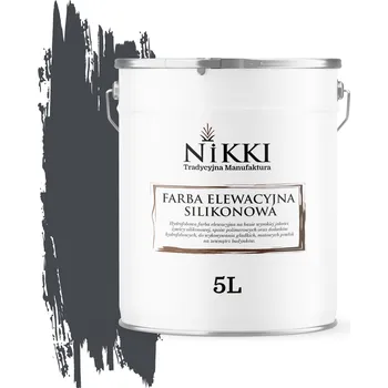 Fasádní barva Barva fasádní a nástěnná barva NIKKI 5 l ŠEDÁ OCELOVÁ RAL 7024 matná