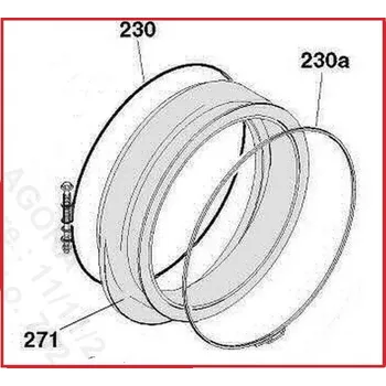 70006606 - Těsnění, manžeta, guma pro pračku Candy